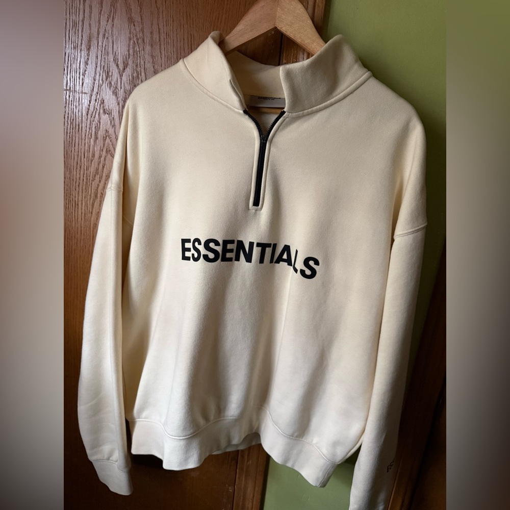 Fear of God Essentials Cream Zip Up